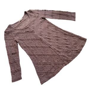 Lilka Anthropologie Lace Long Sleeve Top Brown Womens XS Y2K Whimsigoth